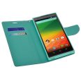 ZTE ZMAX Case, Wrist Strap Magnetic Fold[Kickstand] Pu Leather Wallet Case with ID & Credit Card Slots for ZTE ZMAX - Teal For Cheap