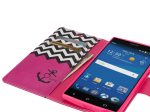 ZTE ZMAX 2 | Z958 Case, Wrist Strap Magnetic Fold[Kickstand] Pu Leather Wallet Case with ID & Credit Card Slots for ZTE ZMAX 2 - Hot Pink Anchor Online