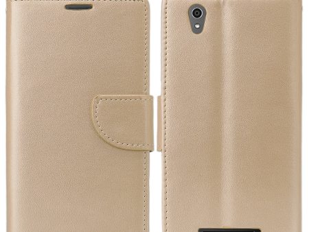 ZTE ZMAX Case, Wrist Strap Magnetic Fold[Kickstand] Pu Leather Wallet Case with ID & Credit Card Slots for ZTE ZMAX - Rose Gold Cheap