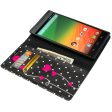 ZTE ZMAX Case, Wrist Strap Magnetic Fold[Kickstand] Pu Leather Wallet Case with ID & Credit Card Slots for ZTE ZMAX - Polka Dot Hearts Cheap